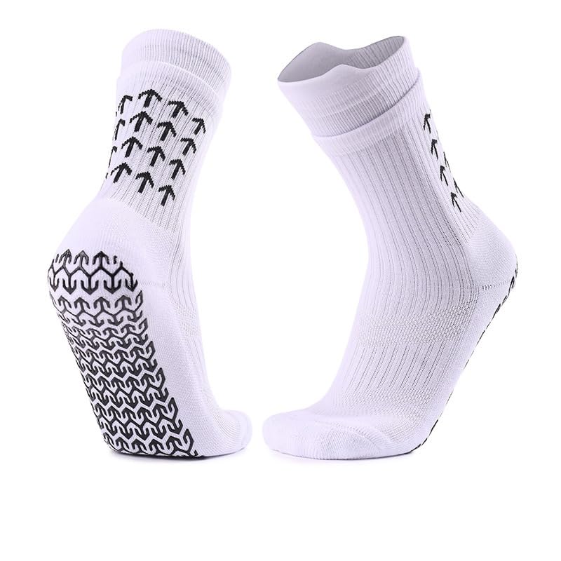 Proberos® Anti-Slip Football Sock,White Proberos® Anti-Slip Football Sock,White